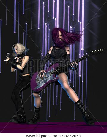 Goth pige Band på scenen