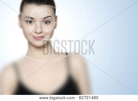 Beautiful Young Woman - Laser Eye Correction Concept