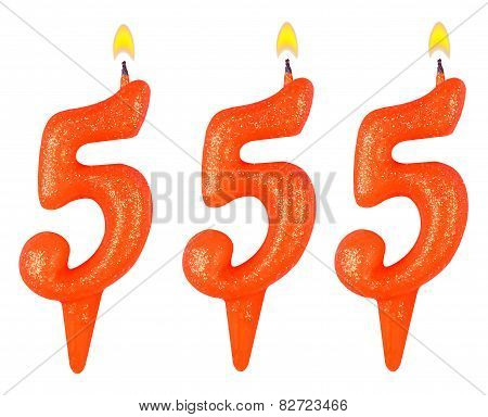 Candles Number Five Hundred Fifty-five