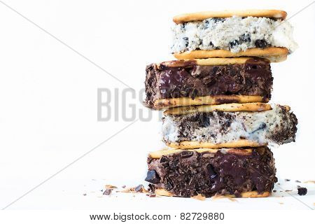 Stracciatella And Chocolate Sandwich