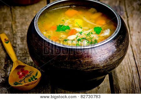 Shchi, Traditional Russian Soup From Cabbage.