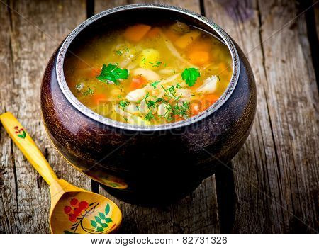 Shchi, Traditional Russian Soup From Cabbage.