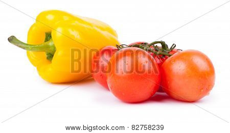 Bunch of red cherry tomatos