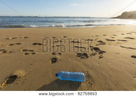 Trash On The Beach, Pollution, Garbage.