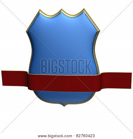 Classical Sheild Isolated On The White