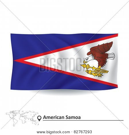 Flag of American Samoa - vector illustration
