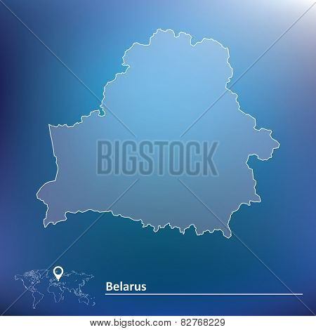 Map of Belarus - vector illustration