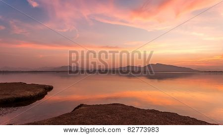 Twilight on a Lake