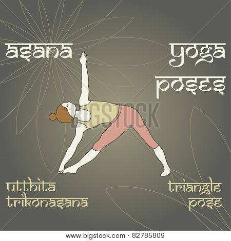 Utthita Trikonasana. Triangle Pose.