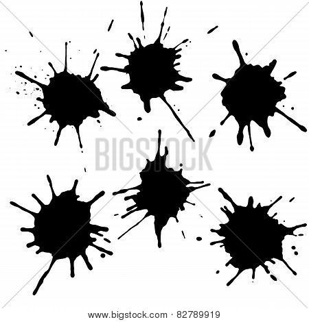 Black Ink Blots Set