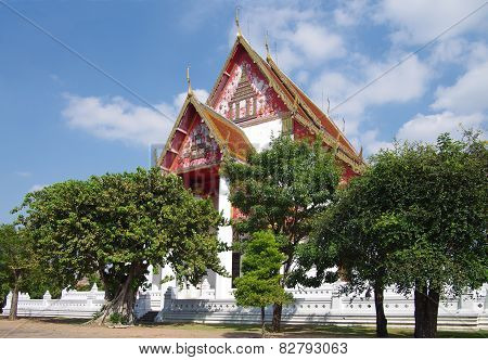The Wihan Phra Mongkhon Bophit In Ayutthaya, Thailand