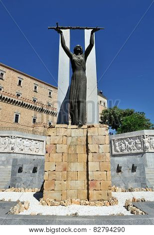 Monument To The Siege At Alcazar, Toledo, Spain