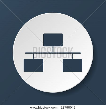 Local Area Network Icon. Flat