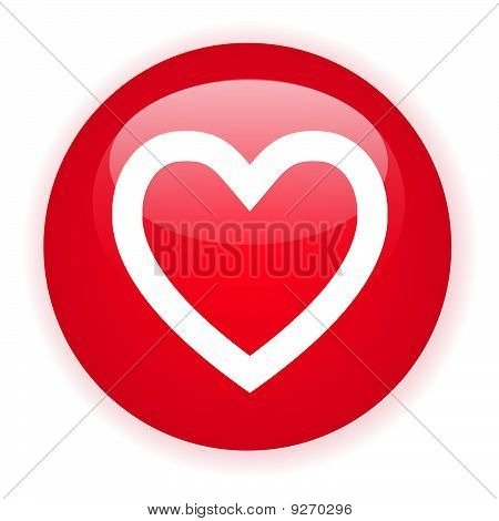Signle rood hart knop