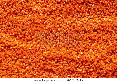 castor oil applied pink lentil or masoor dal background