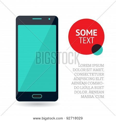 Page or banner design with mobile phone