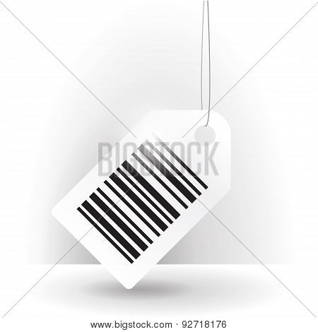 Barcode label with thread