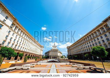 Ensemble of three Socialist Classicism edifices in Sofia