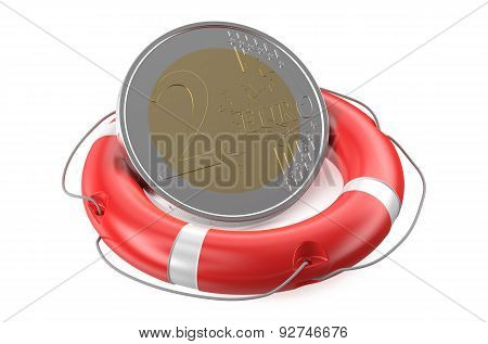 Life Belt With Euro Sign