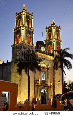 San Gervasio Valladolid Catholic Church In The Late Evening