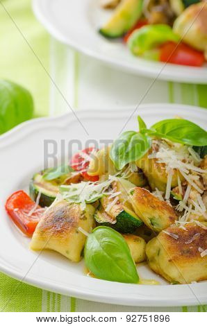 Homemade Gnocchi With Mediterranean Vegetables