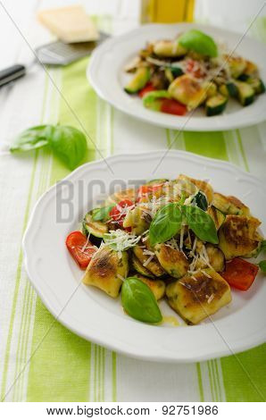 Homemade Gnocchi With Mediterranean Vegetables