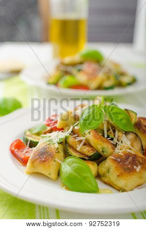 Homemade Gnocchi With Mediterranean Vegetables