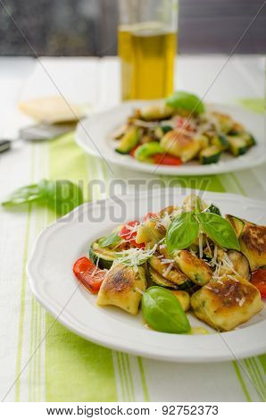 Homemade Gnocchi With Mediterranean Vegetables