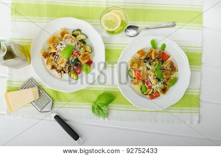 Homemade Gnocchi With Mediterranean Vegetables