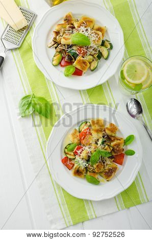 Homemade Gnocchi With Mediterranean Vegetables