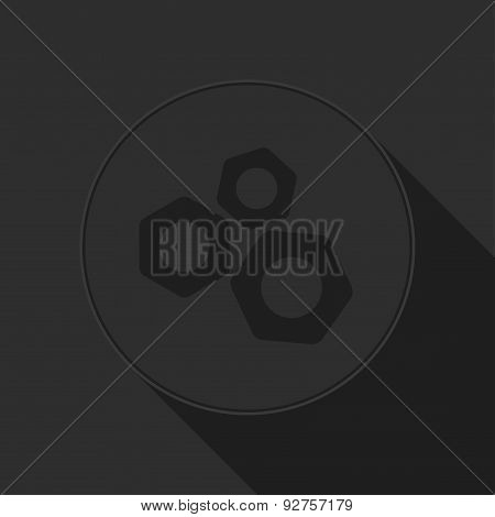 Dark Gray Icon With Nuts