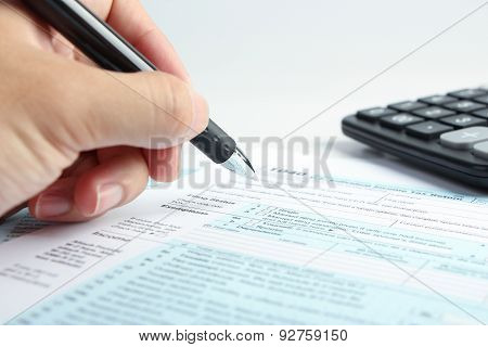Tax Form Financial Concept