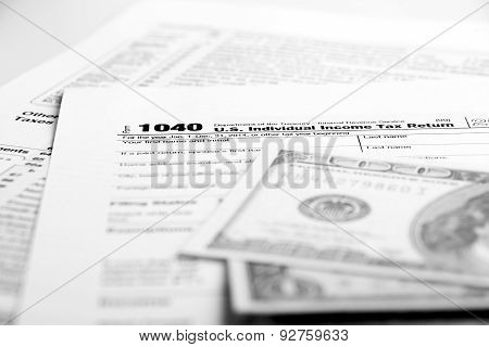 Tax Form Financial Concept