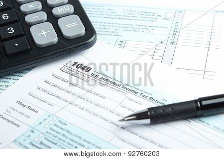 Tax Form And Financial Concept