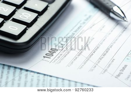 Tax Form And Financial Concept