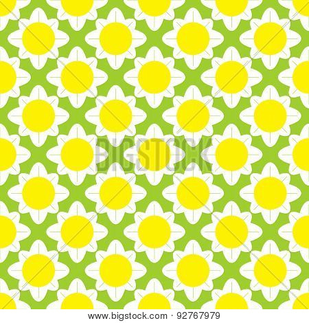 Pattern With Repeating Chamomiles