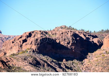Volcanic Rock Basaltic Formation in Gran Canaria