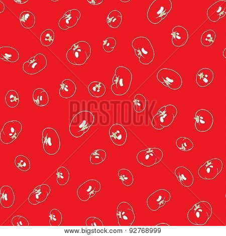 red tomatos seamless pattern. food vector illustration