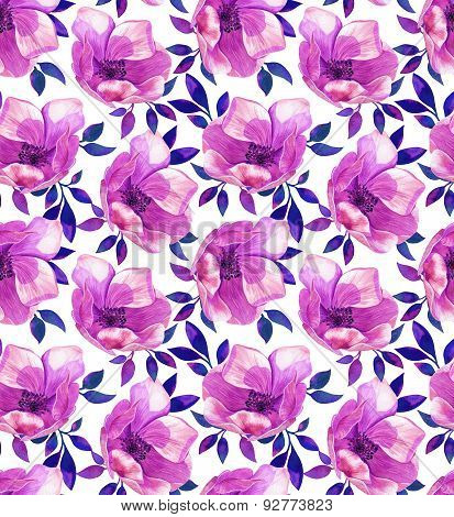 Seamless Anemones Pattern