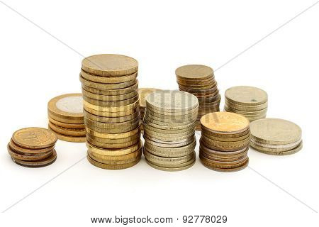 Several Towers Of Different Coins