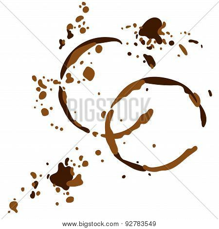Coffee stains. Vector illustration