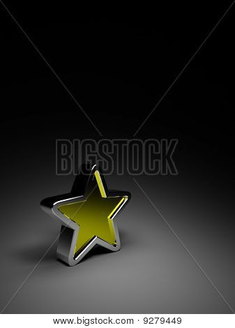 Gold Star på mørk baggrund