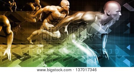 Healthcare Research Technology and Solutions as a Concept 3D Rendering
