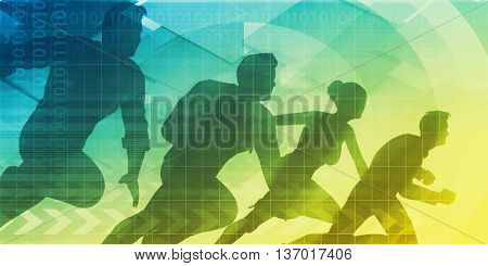Sales Strategy and Team Target KPI Art