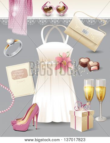 Vintage wedding inspiration moodboard