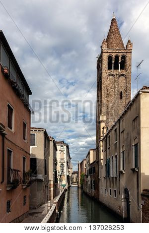 Campanile Of The San Barnaba Church In Venice, Italy