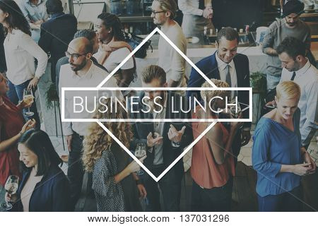 Business Lunch Meal Company Corporate Growth Concept