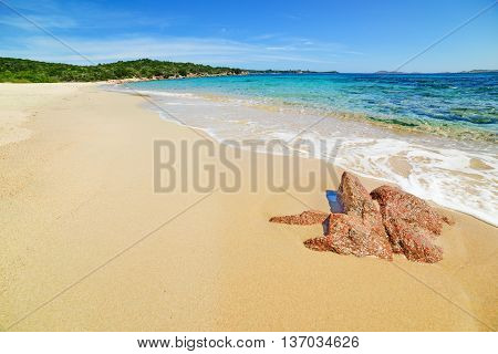 rocks in Liscia Ruja shoreline in Sardinia