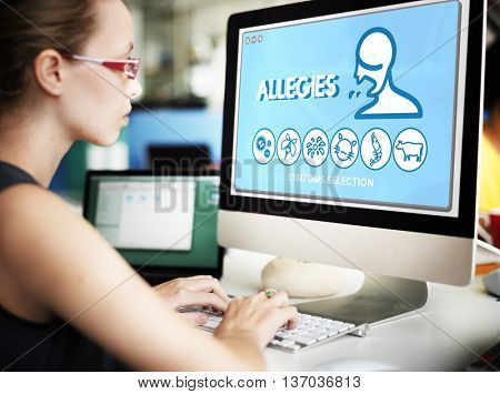 Allergy Hypersensitive Sensitivity Healthcare Infection Concept