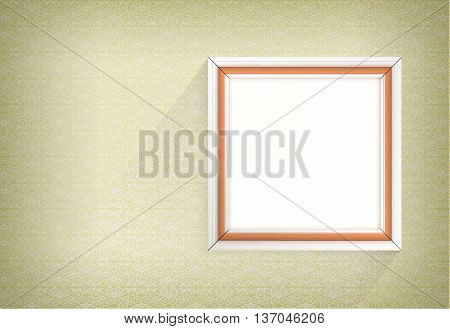 White frame on the vintage wall  image border